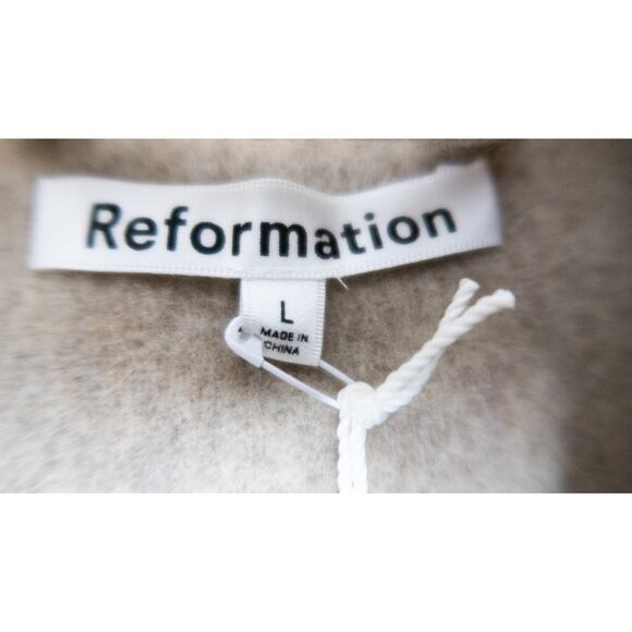 REFORMATION 'Rocky' Oversized Wool Shirt Jacket in Beige US L NWT - Picture 12 of 13